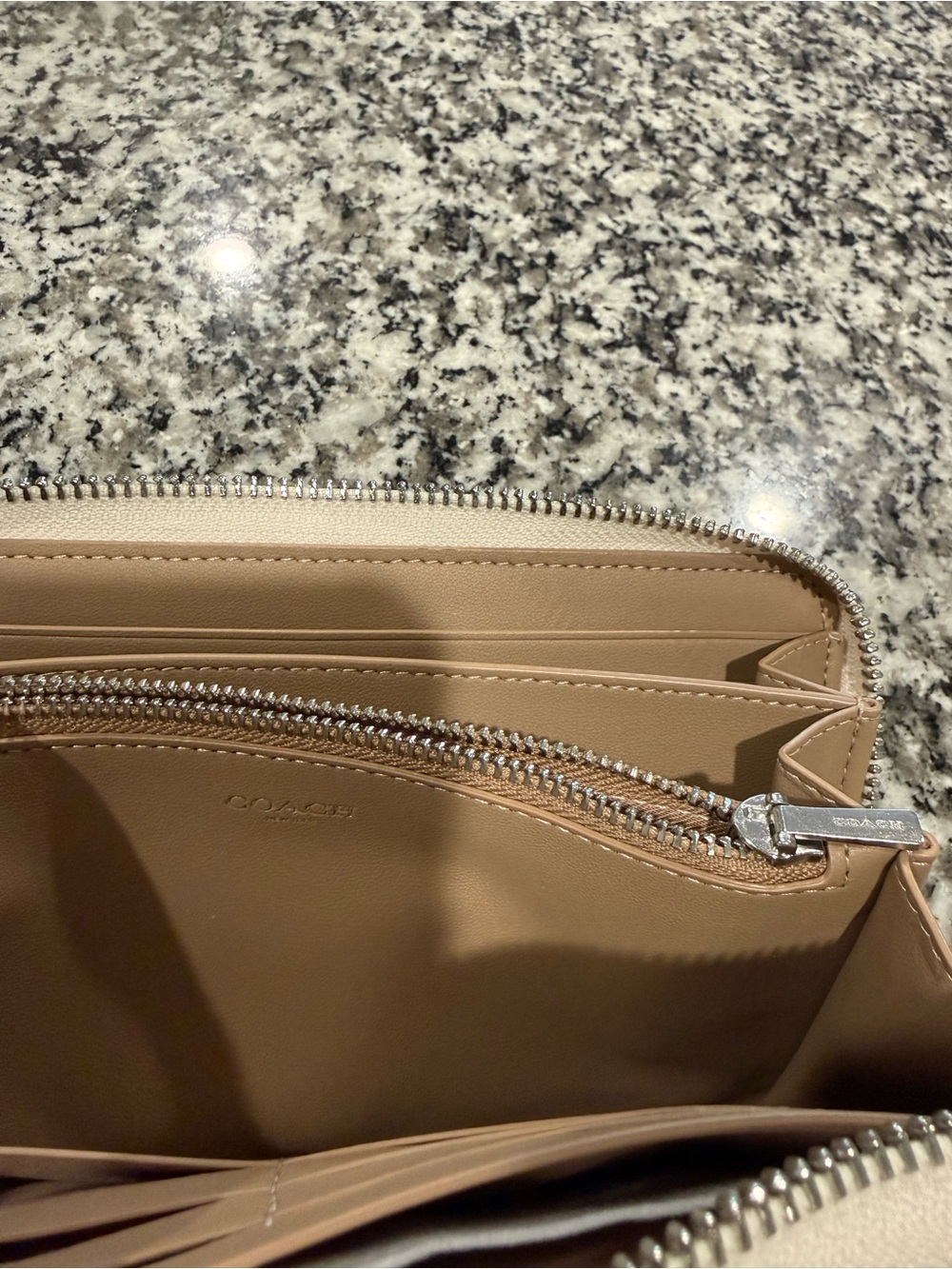 Coach Cream Signature Wristlet - Picture 4 of 5